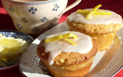 Muffins au citron et au lemon curd - Photo par La soupe à la citrouille