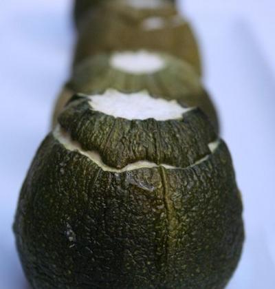 Courgettes rondes farcies au saumon fumé - Du fond de mes casseroles