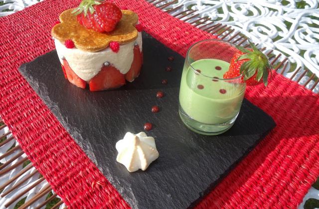 Fraisier revisité à ma façon et sa douceur de pistaches - Photo par macaron41