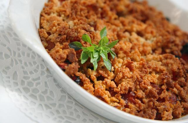 Le crumble provençal au haché de soja - Photo par Sojasun