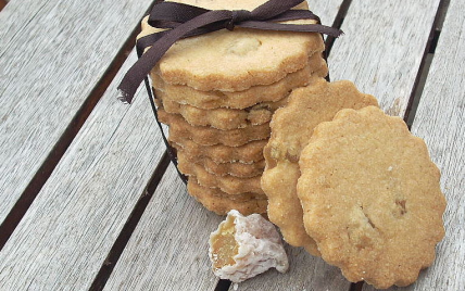Biscuits sablés au gingembre confit - Photo par La soupe à la citrouille