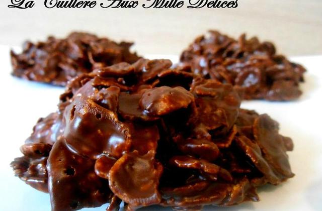 Roses des Sables faciles aux pétales de maïs et chocolat - Photo par La cuillère aux mille délices
