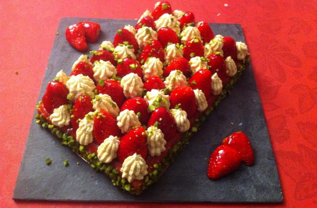 Tarte aux fraises et sa crème pistache - Photo par shaakt