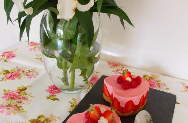 Cheesecake sans cuisson à la fraise - chachoualacreme