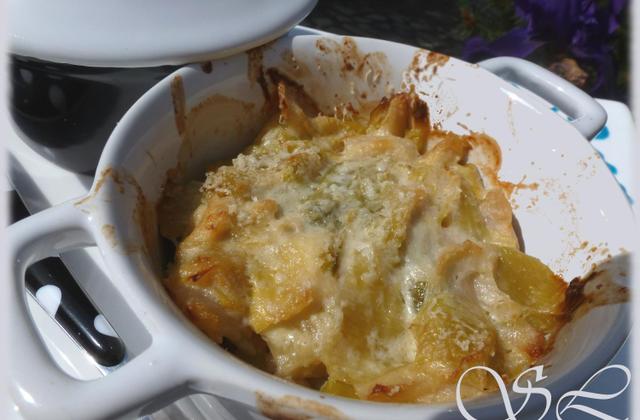 Cassolette poireaux-poulet sauce à la moutarde maison - Photo par Blog d'Elisa