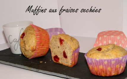 Muffins aux fraises séchées - Photo par chouya