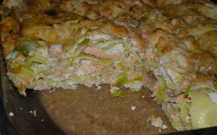 Lasagnes saumon-poireau - Photo par Evacuisine