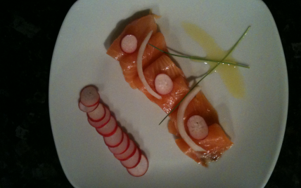 Carpaccio de saumon aux diamants rouges - Photo par rothan