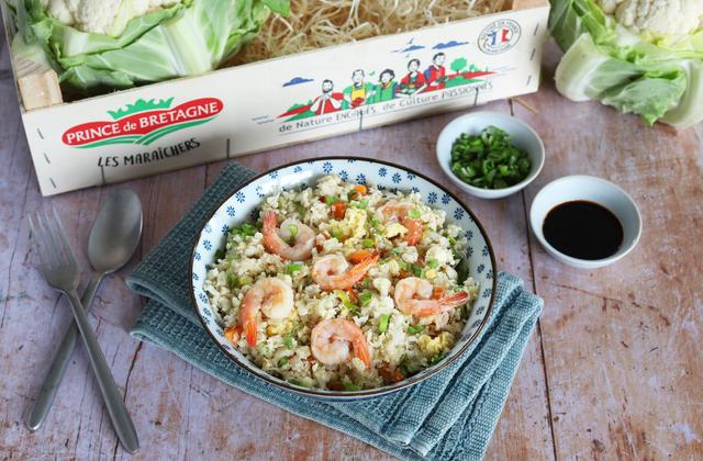 Riz de chou-fleur aux crevettes façon riz sauté - Photo par Silvia Santucci