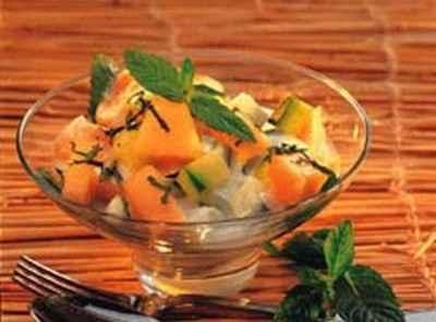 Salade de melon et concombre - Photo par laurenlt