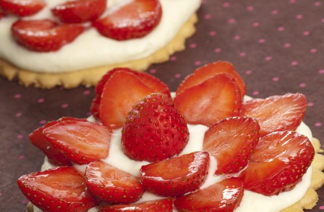 Tarte aux fraises et à la crème diplomate - Photo par lea64