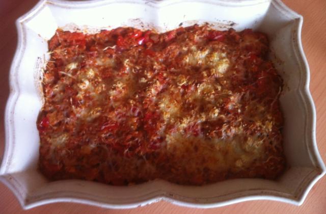 Gratin de thon aux poivrons et tomates - Photo par mabens