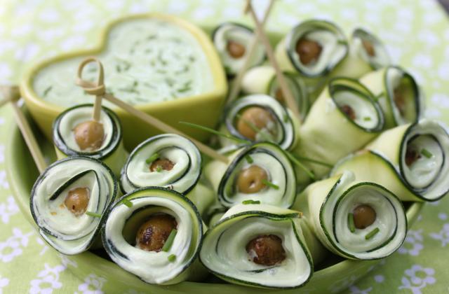 Roulés de courgettes au fromage de chèvre parfumé au persil - Photo par misyl4