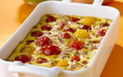 Clafoutis de tomates au jambon - Photo par Amora