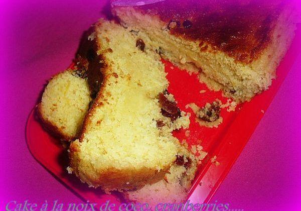 Cake au citron, noix de coco, cranberries - Photo par tulipe_isa