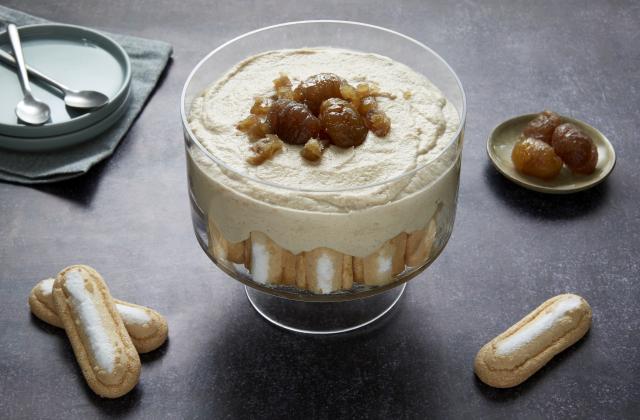 Trifle à la crème de marrons et marrons glacés - Photo par Edouard Sicot