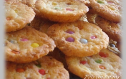 Cookies chocolat blanc aux Smarties - Photo par annecoK