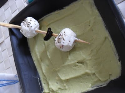 Velouté d'avocats et brochettes chèvre/olives - Photo par alicemX