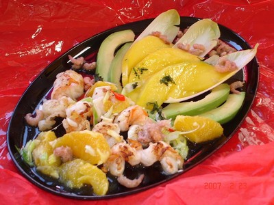 Salade de scampis à la mangue - Photo par michelBlr