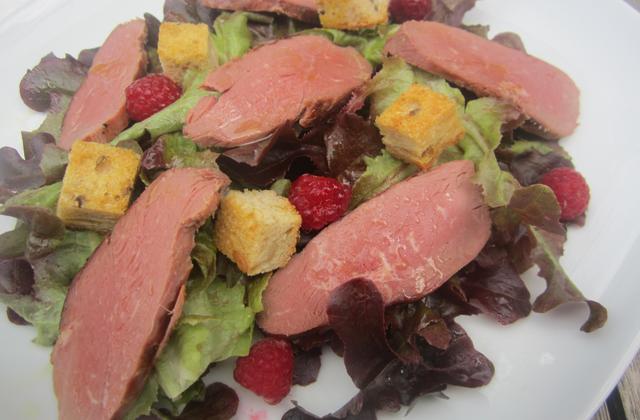 Salade d'été au magret et aux framboises - Photo par sophroch
