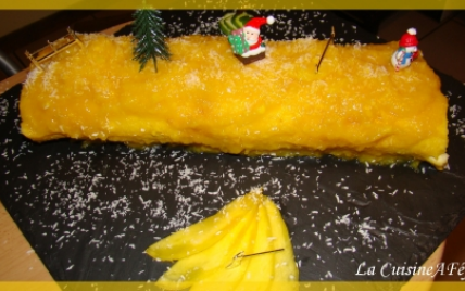 Bûche à la mangue - Photo par LaCuisineAFéfé