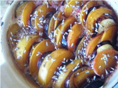 Tian d'abricots et de figues au parfum de lavande - Photo par 750g
