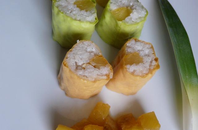 Makis à l'ananas et noix de coco - Photo par Linou
