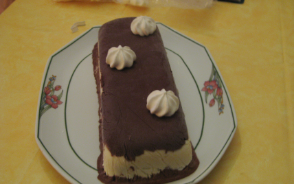 Bûche glacée chocolat-clémentine, sauce à l'orange - Photo par loreli5