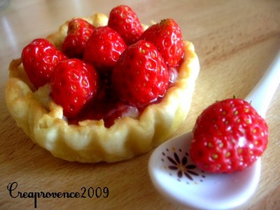 Tartelettes aux fraises et à la semoule à la rose - Nadège_prunille