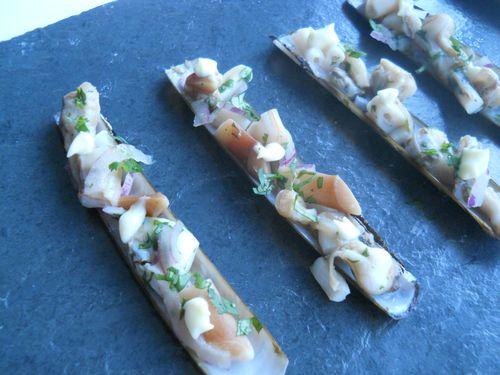Couteaux sautés, mayonnaise au wasabi - Photo par mumuko