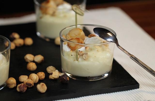 Verrines au velouté de panais et noix de St Jacques - Photo par 750g