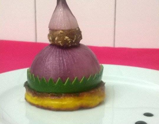 Dôme oignon farci et beignet de petit rond au gingembre - Photo par Adri74