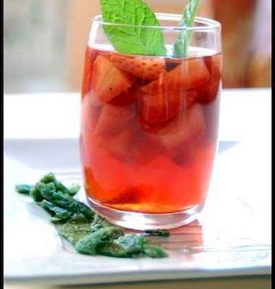 Gelée de fraises au thé à la menthe - Photo par cyrielu