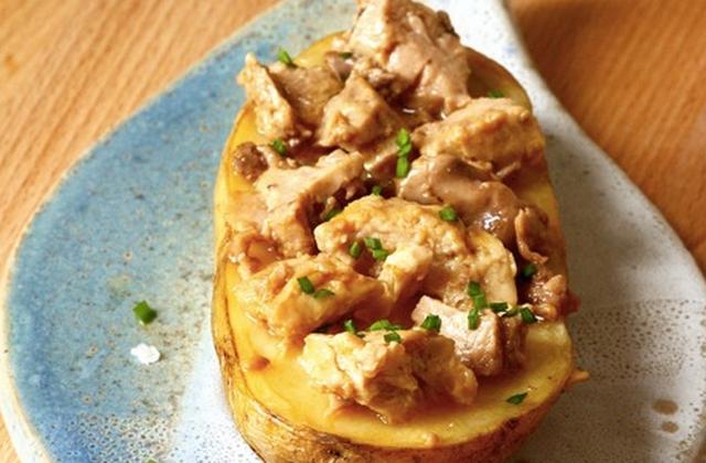 Patate rôtie au foie de morue fumé, sauce orange et balsamique - Photo par Phare d'Eckmühl