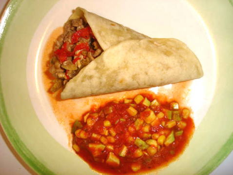 Fajitas à l'émincé de porc (Mexique) - Photo par Apy64
