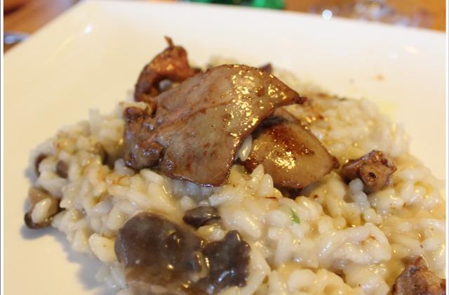 Risotto aux champignons et foie gras poêlé - Photo par Anaïck