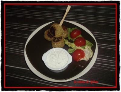 Falafels sauce au yaourt mentholée - Photo par Lirilou