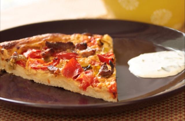 Pizza Pita à la moutarde Amora mi-forte goût équilibré - Anne Reverdy