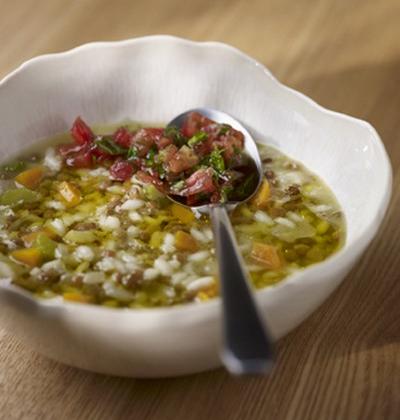 Soupe de lentilles et de riz - Photo par Monini