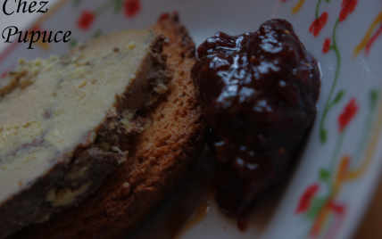Foie gras au torchon (vapeur) avec son chutney de figues - Photo par myriamn5