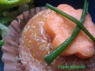 Le flan quinoa/ lentille rose à la tomate - frenchf