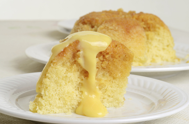 Recette - Treacle sponge cake au micro-ondes et sa crème custard | 750g