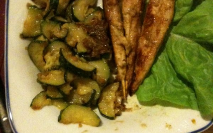 Aiguillettes de canard et ses courgettes au parmesan - Photo par laurebN