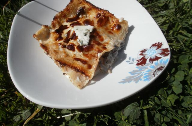 Lasagnes aux champignons de Paris et crème de roquefort - Photo par brevesdecuisine