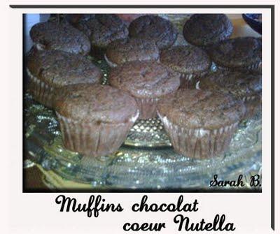 Muffins Chocolat cœur Nutella - Un dimanche en cuisine