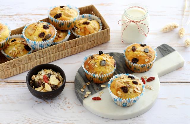 Muffins au muesli bananes, goji et noix de cajou - Silvia Santucci
