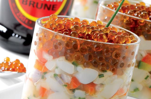 Tartare de St Jacques et son caviar de bière - Photo par Tendances Bière