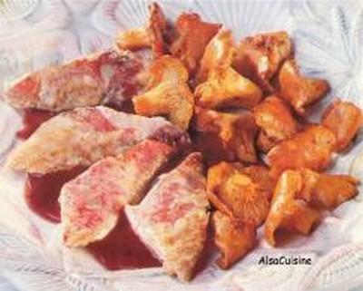 Filets de rougets et fricassée de girolles - Photo par PSCHMITT