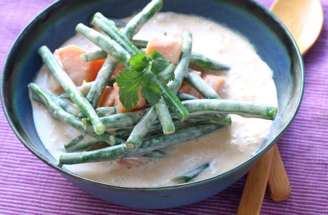 Recette Curry Thailandais De Patate Douce Et Haricots Verts 750g