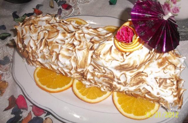 Bûche Mousse Choco et Meringue - Chouquinette